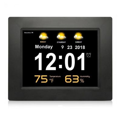 256 مگابایت ساعت دیجیتالی با تاریخ و دما با صفحه نمایش بزرگ 8 اینچ